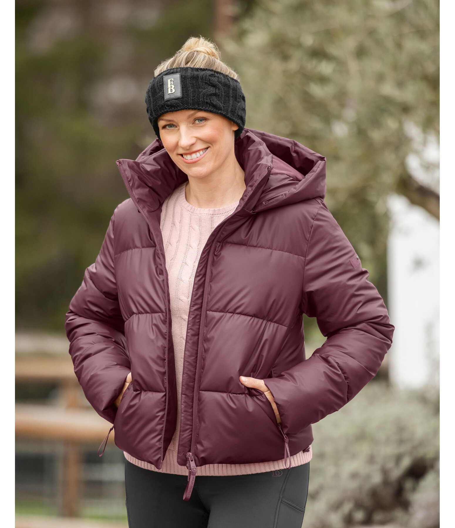 Kapuzen-Stepp-Reitjacke Corinne
