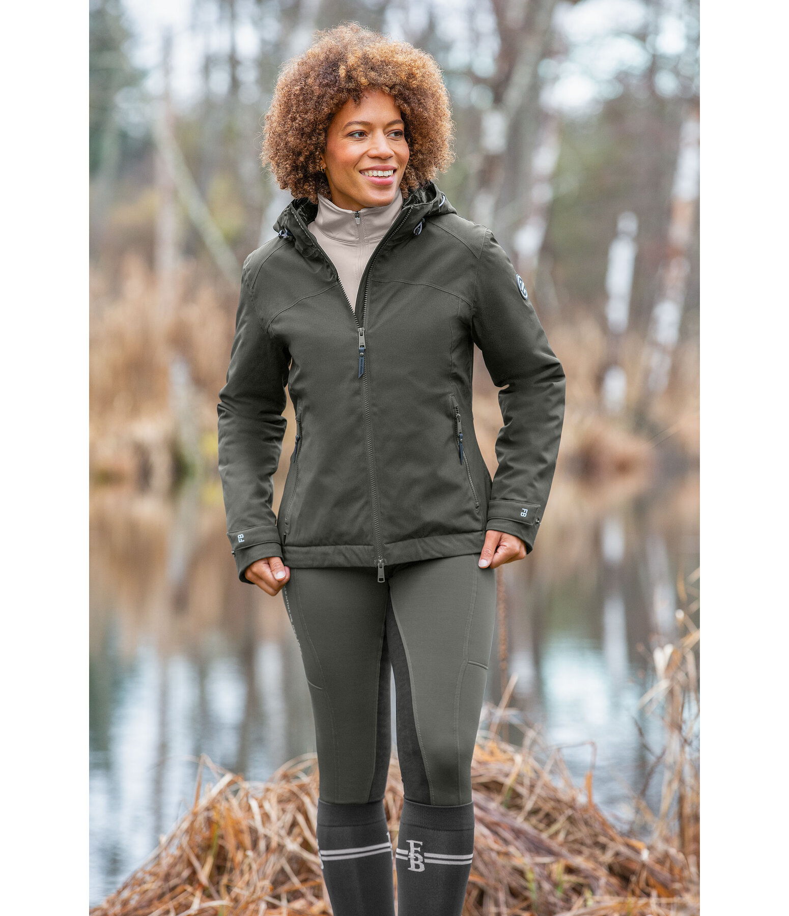 Funktions-Kapuzen-Reitjacke Emelie