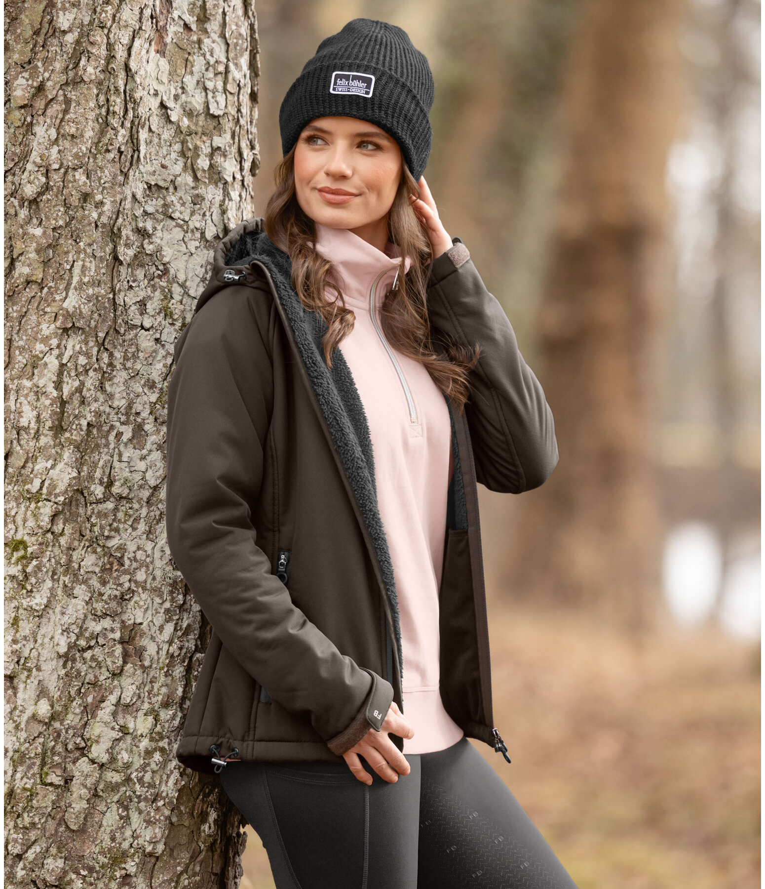 Kapuzen-Softshell-Reitjacke Lara II