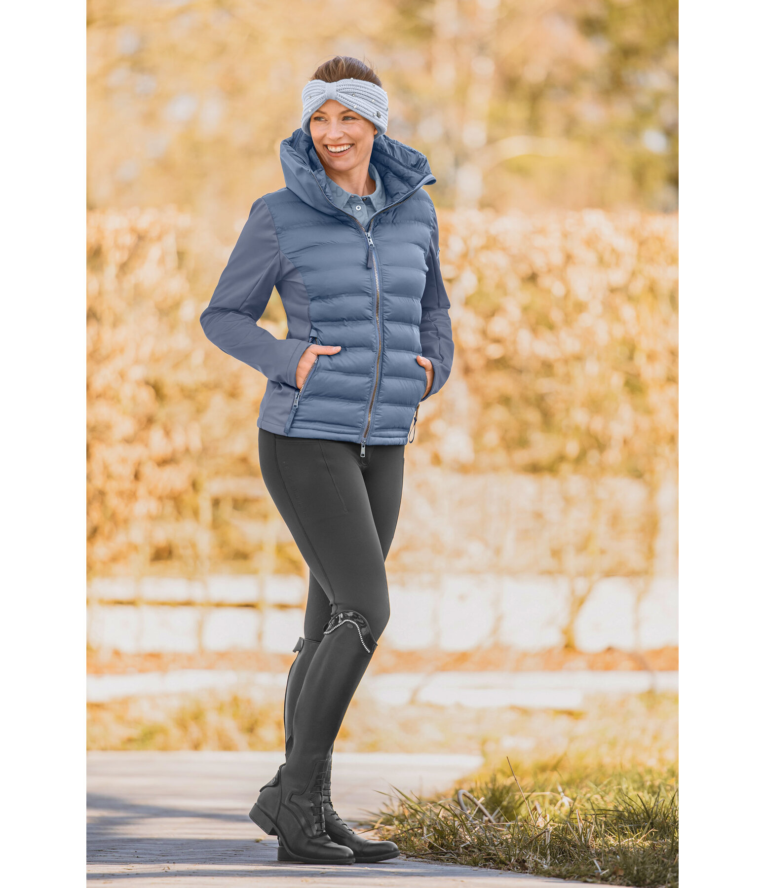 Softshell-Kapuzen-Kombi-Reitjacke Celina