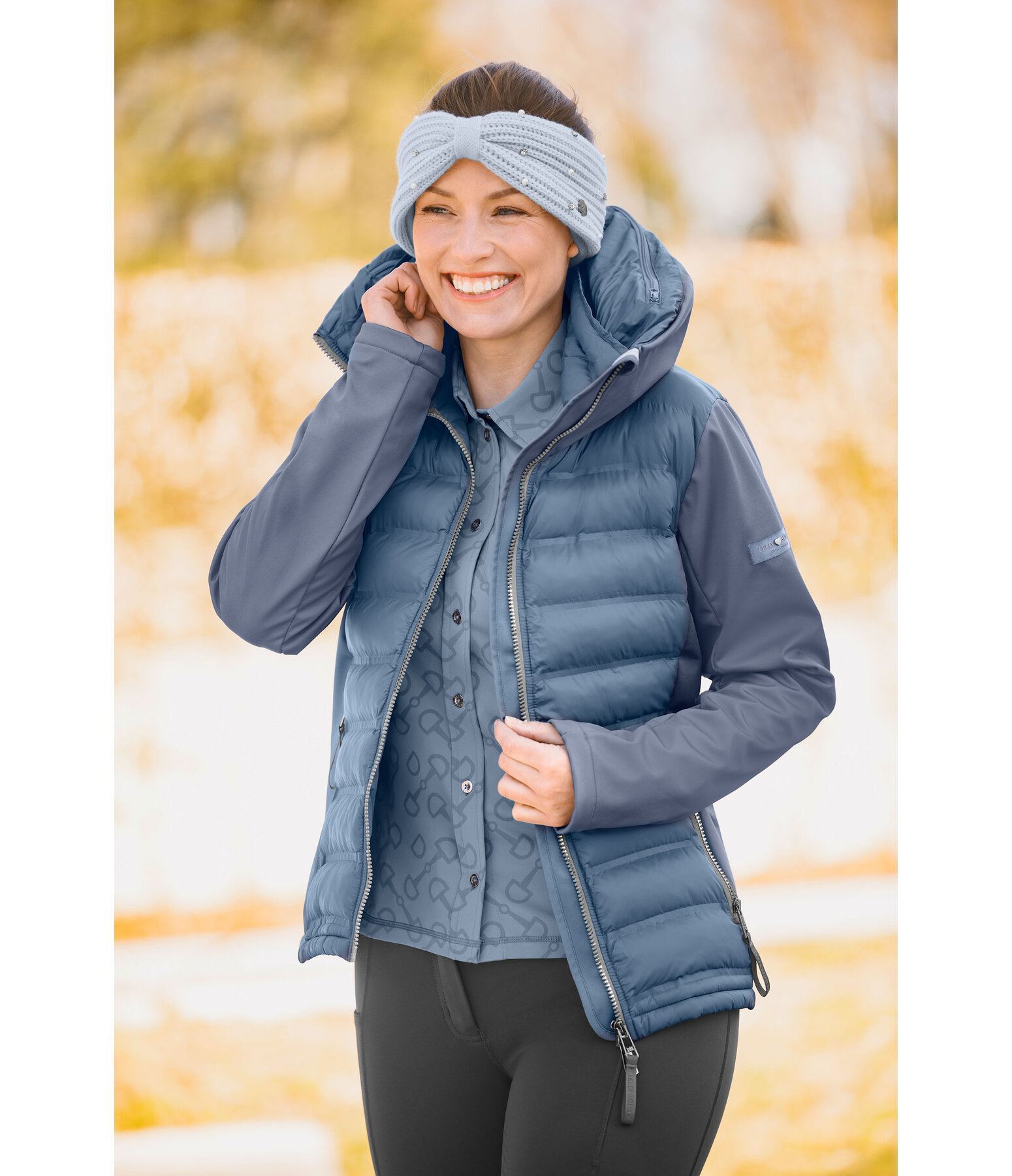 Softshell-Kapuzen-Kombi-Reitjacke Celina
