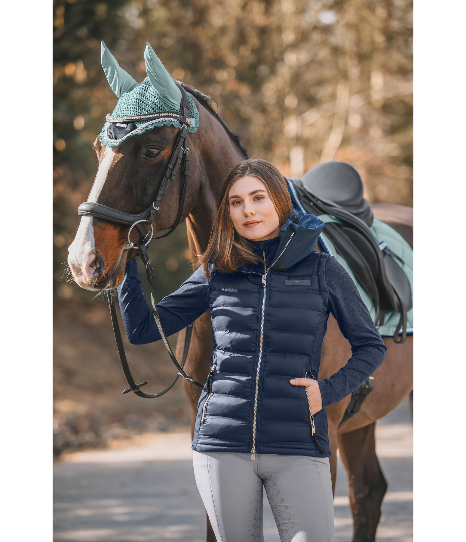 Softshell-Kapuzen-Kombi-Reitweste Jessy