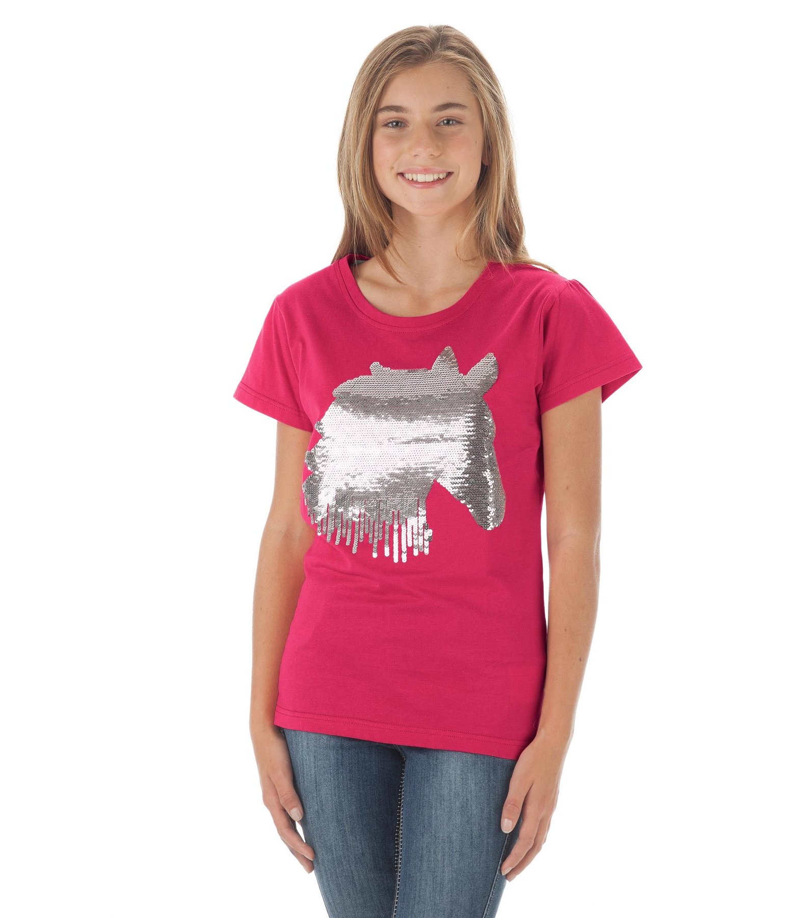 Kinder Pailletten T-Shirt Ruby