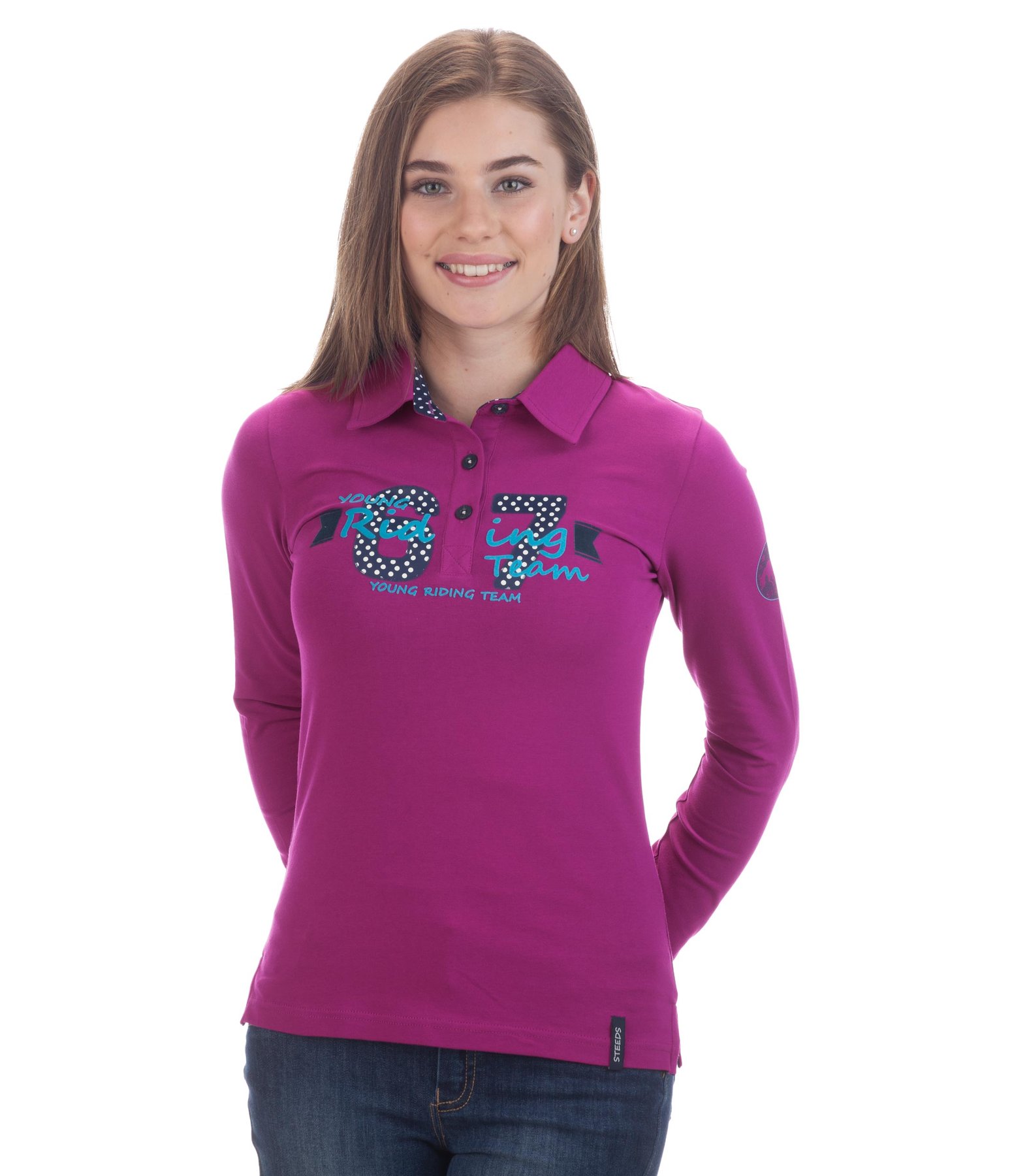 Kinder-Langarmpoloshirt Elva