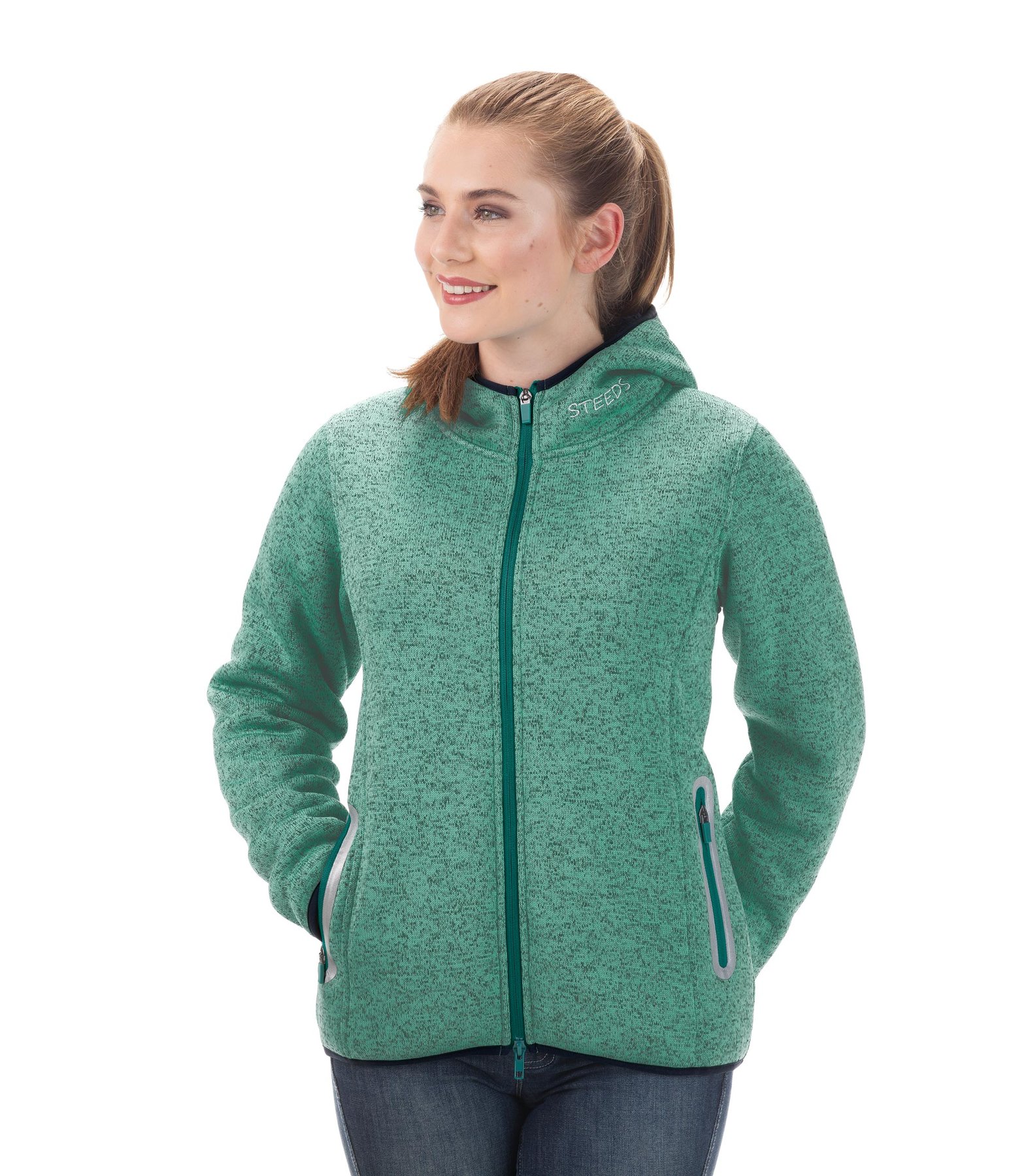 Kinder-Strickfleece-Kapuzenjacke Clara II
