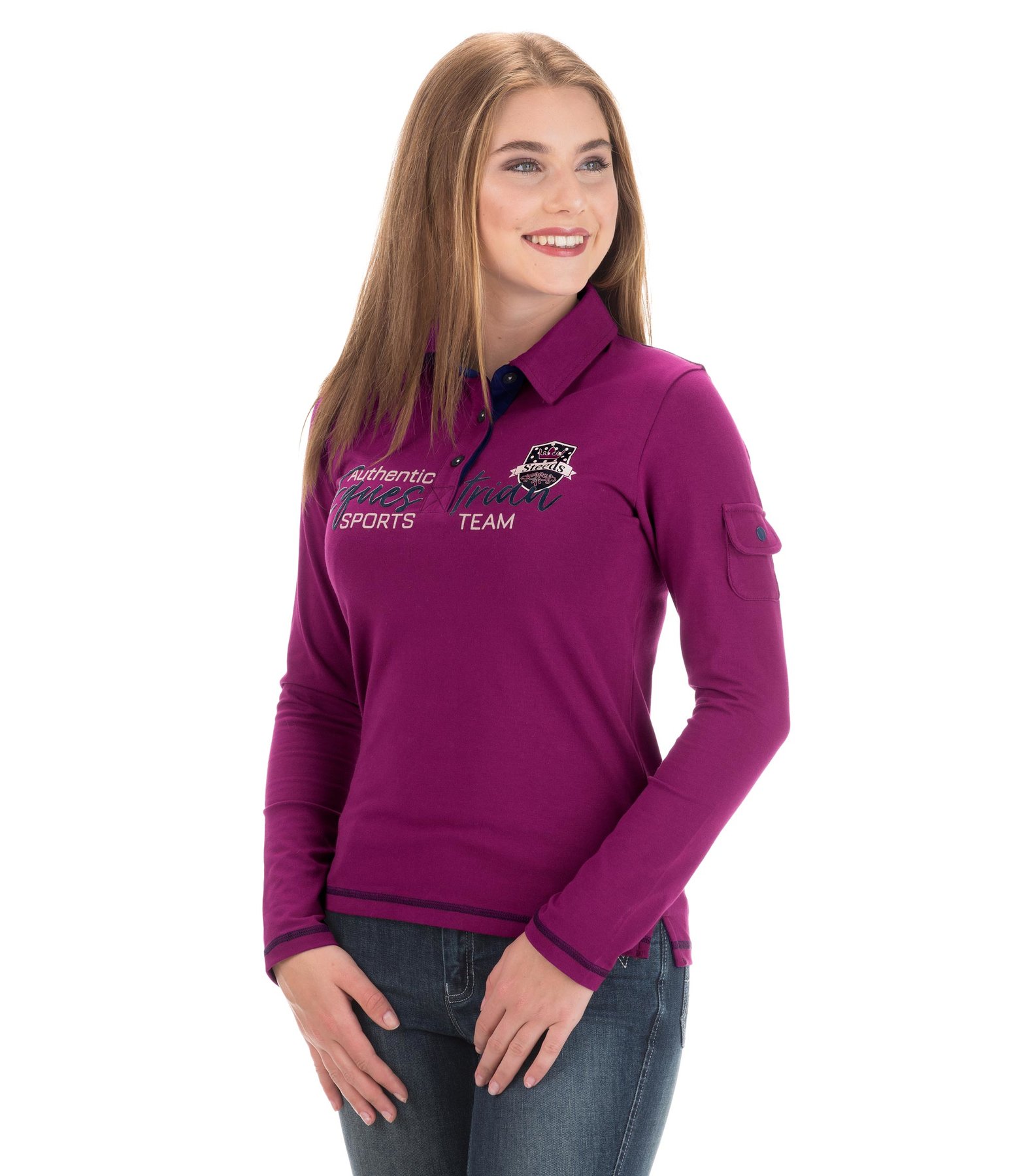 Kinder-Langarmpoloshirt Mareike