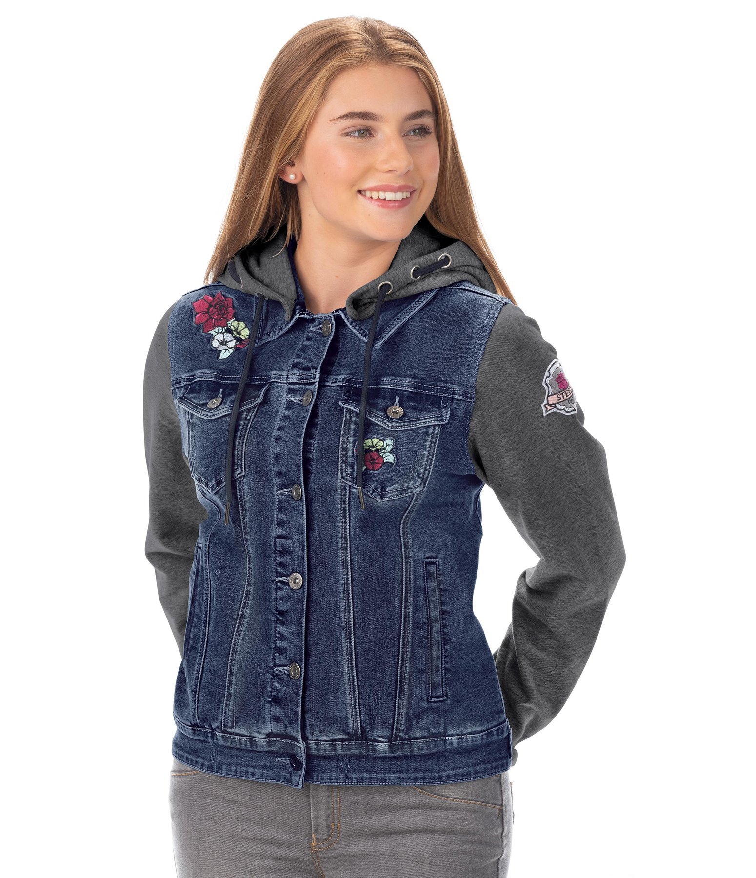 Kinder-Jeans-Sweatjacke Katniss
