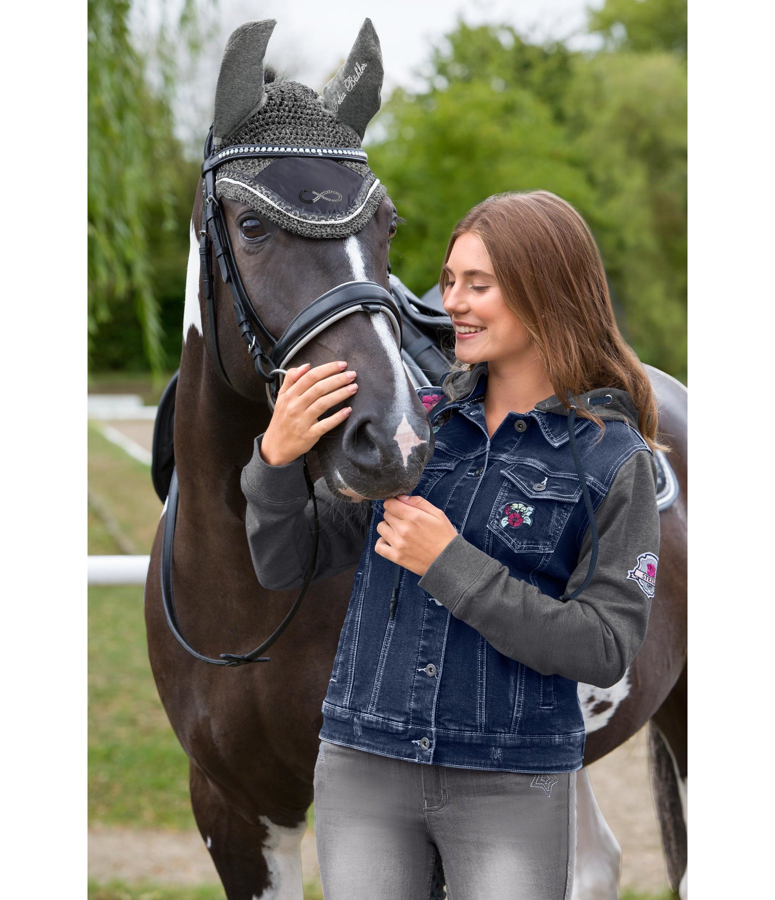 Kinder-Jeans-Sweatjacke Katniss