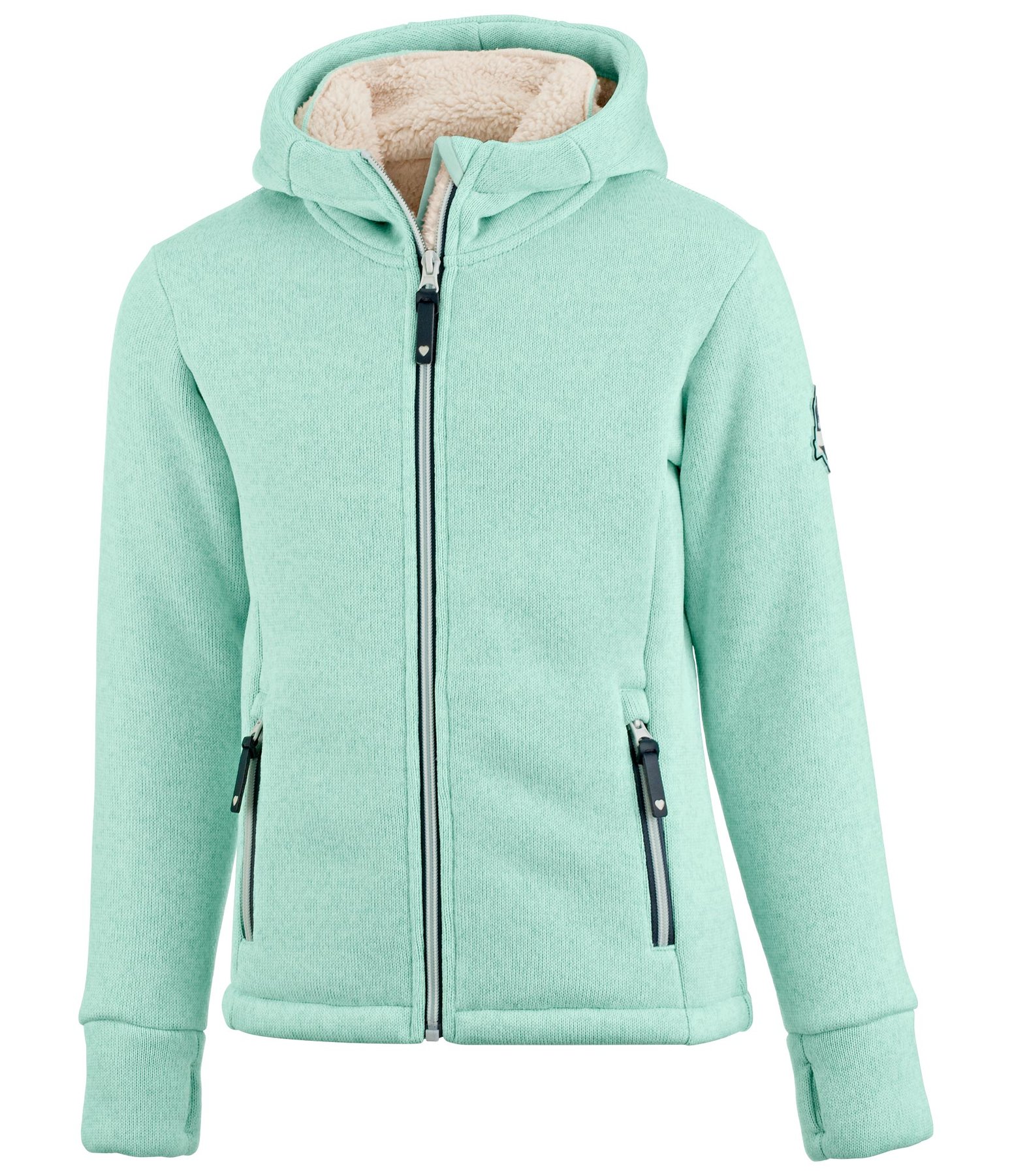 Kinder-Strickfleece-Kapuzenjacke Mailin