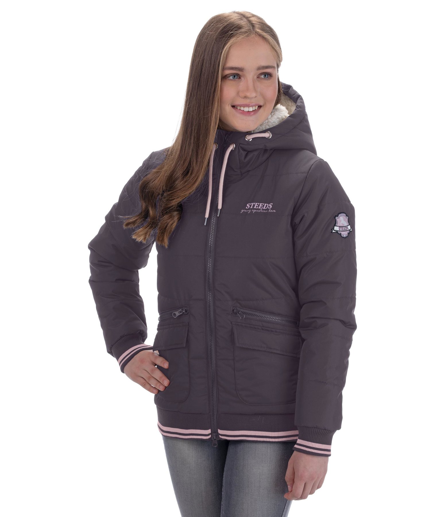 Kinder-Kapuzen-Reitblouson Erin