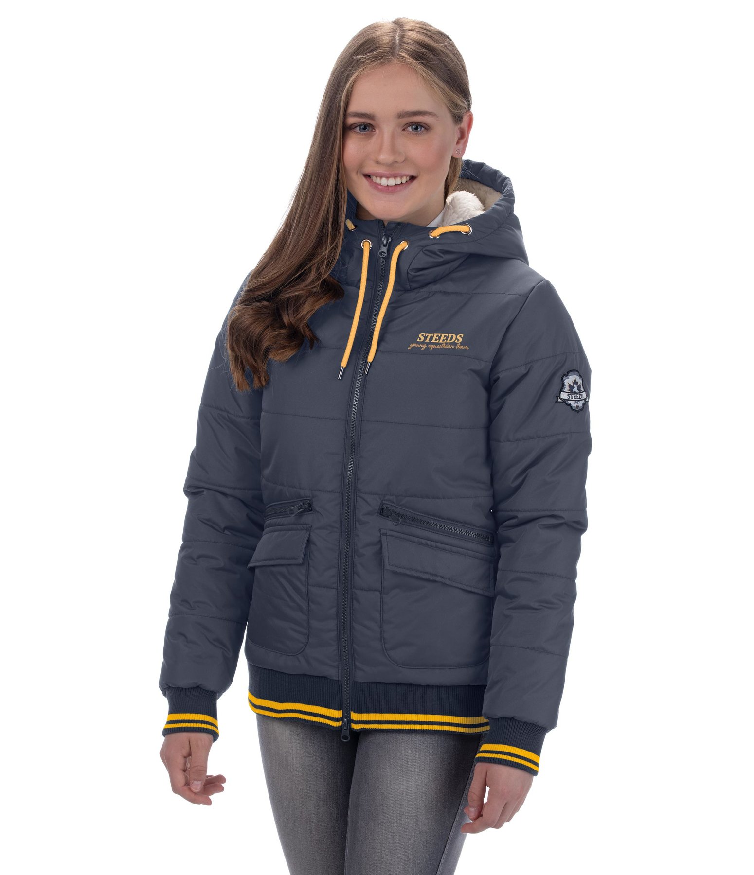 Kinder-Kapuzen-Reitblouson Erin