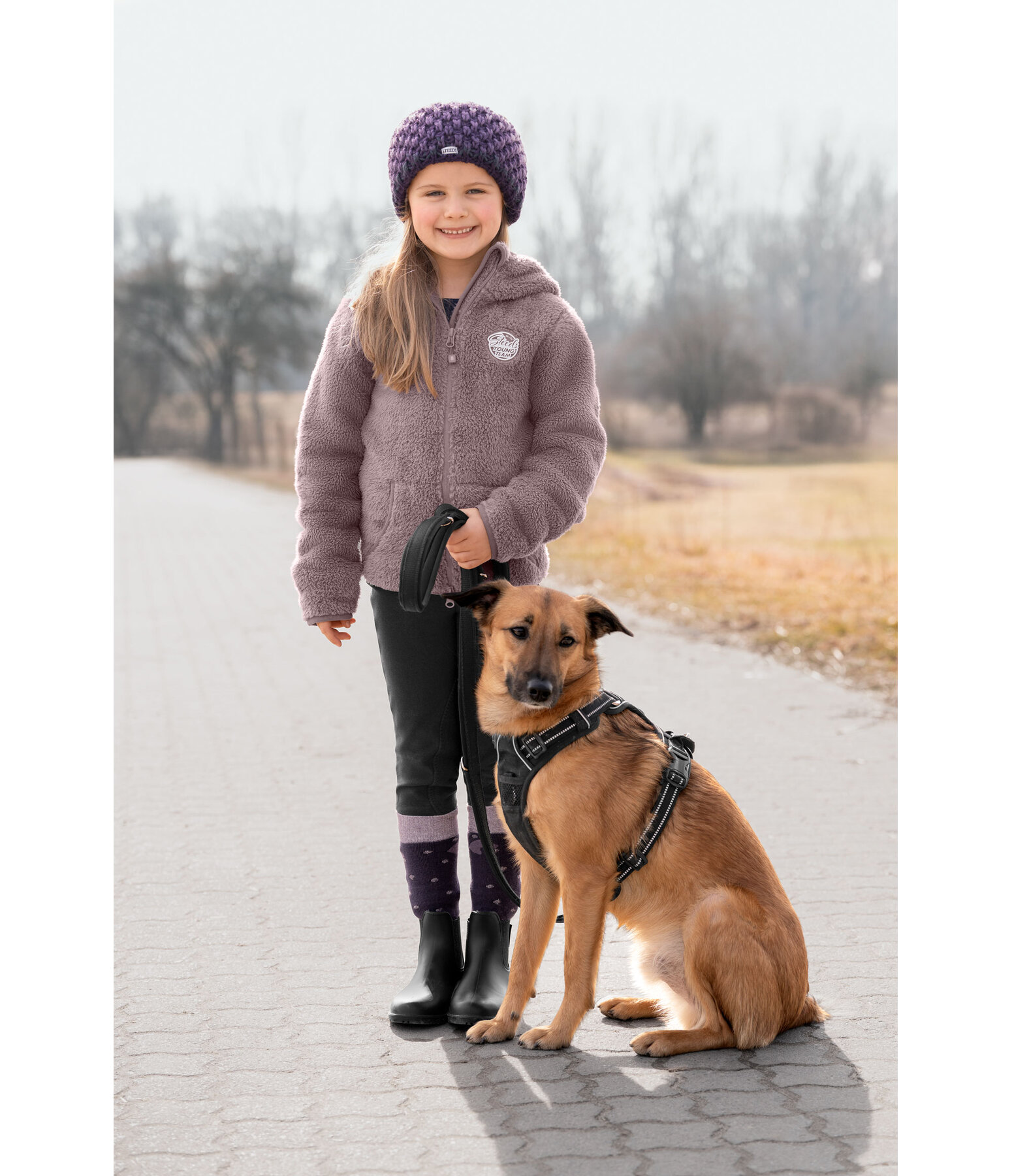 Kinder-Kapuzen-Teddyfleecejacke Irma