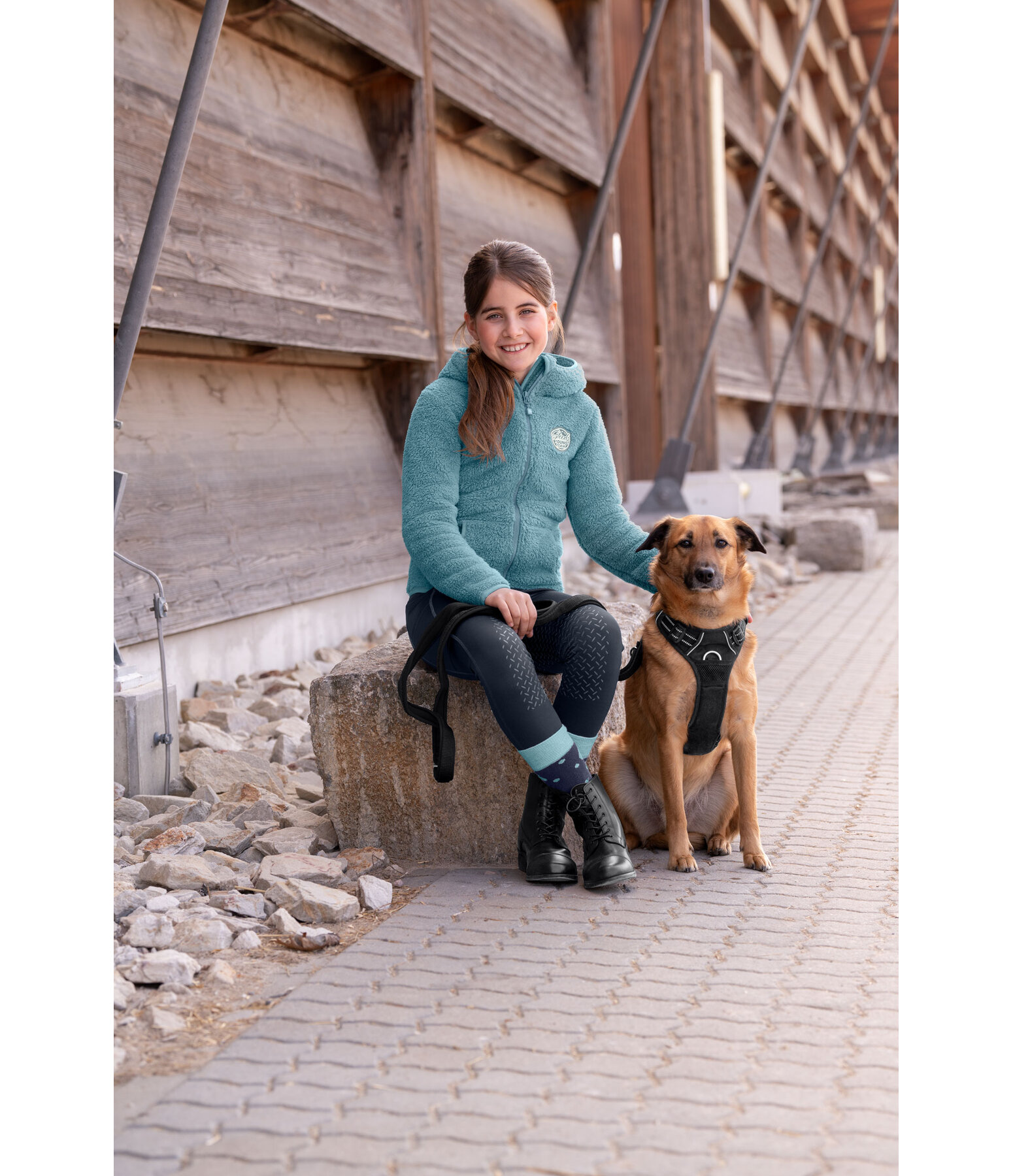 Kinder-Kapuzen-Teddyfleecejacke Irma