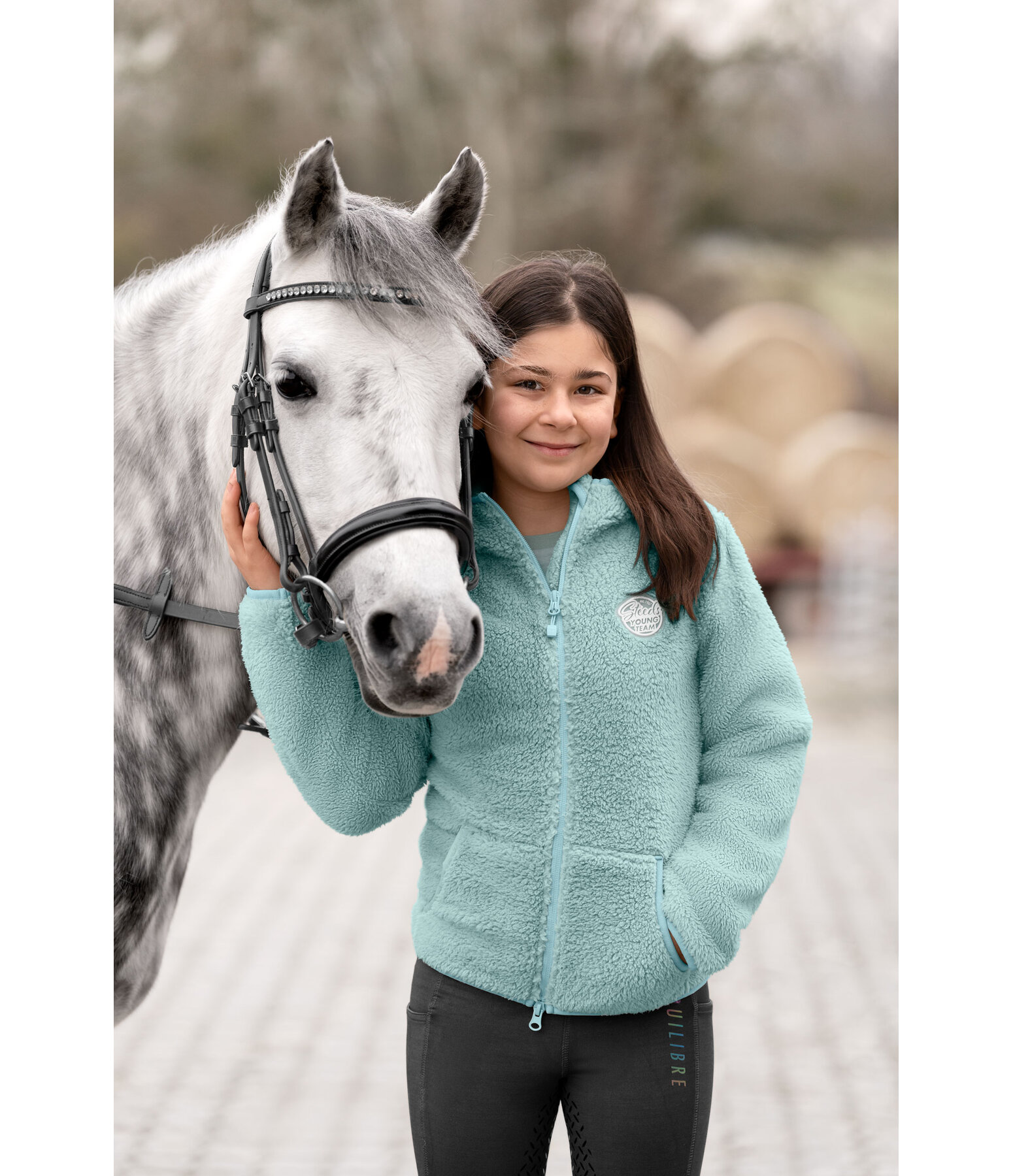 Kinder-Kapuzen-Teddyfleecejacke Irma