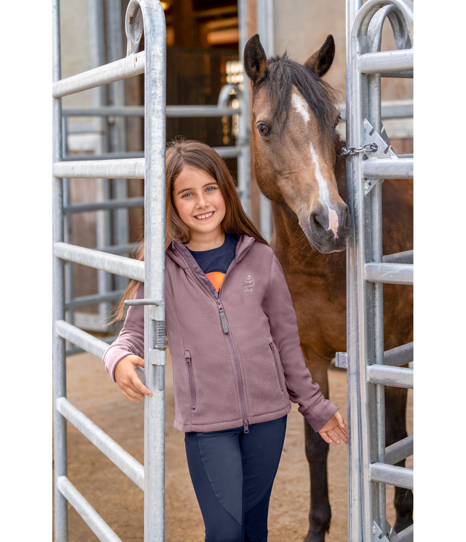 Kinder-Kapuzen-Fleecejacke Cadie