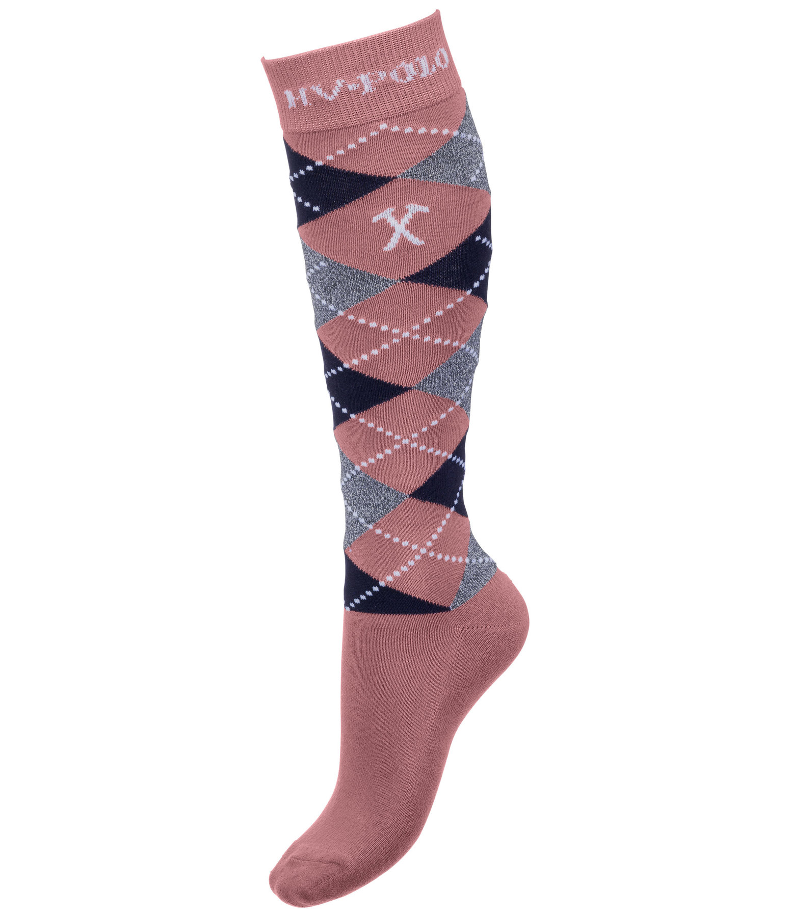 Kniestrümpfe Argyle Glitzer