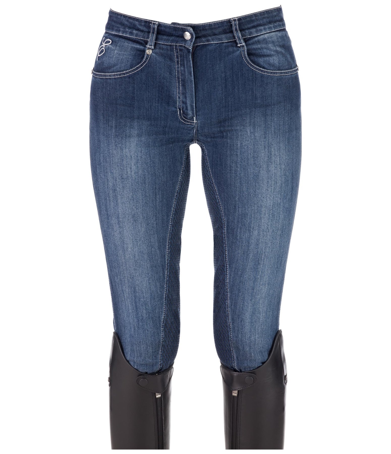 Denim-Grip-Vollbesatzreithose Karen