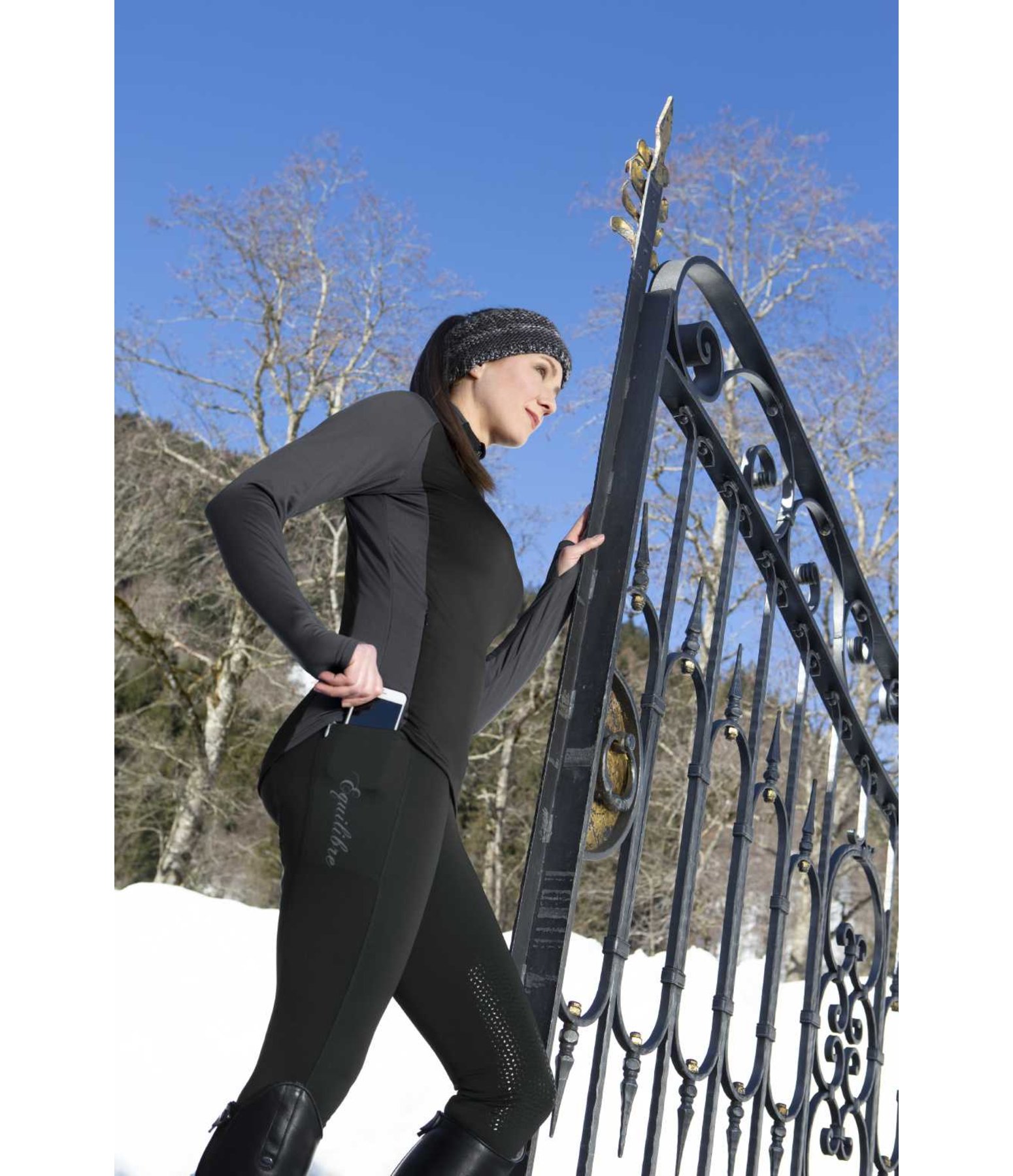 Grip-Winterrreitleggings Kniebesatz Valerie