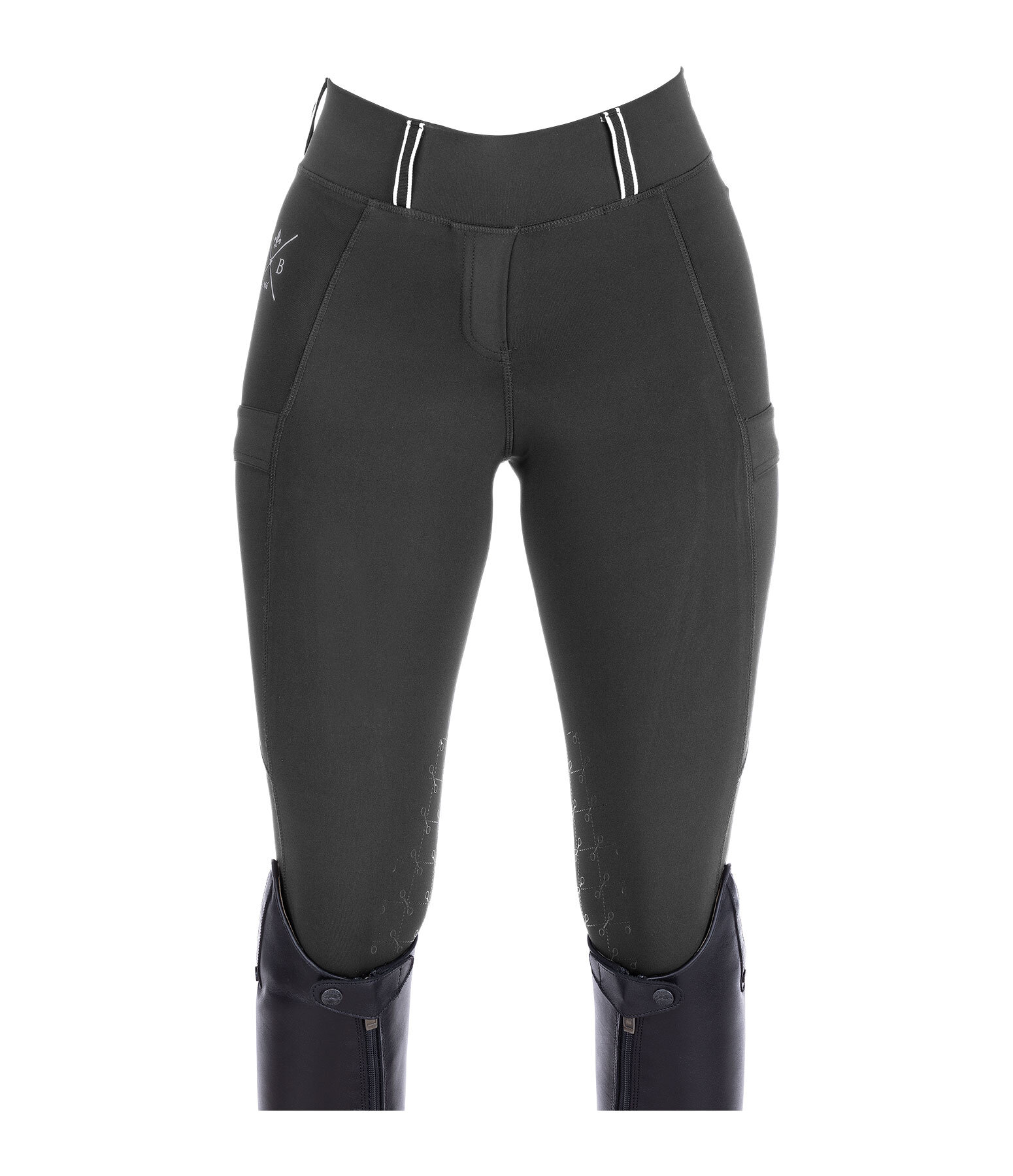 Grip-Reitleggings Kniebesatz Sanna