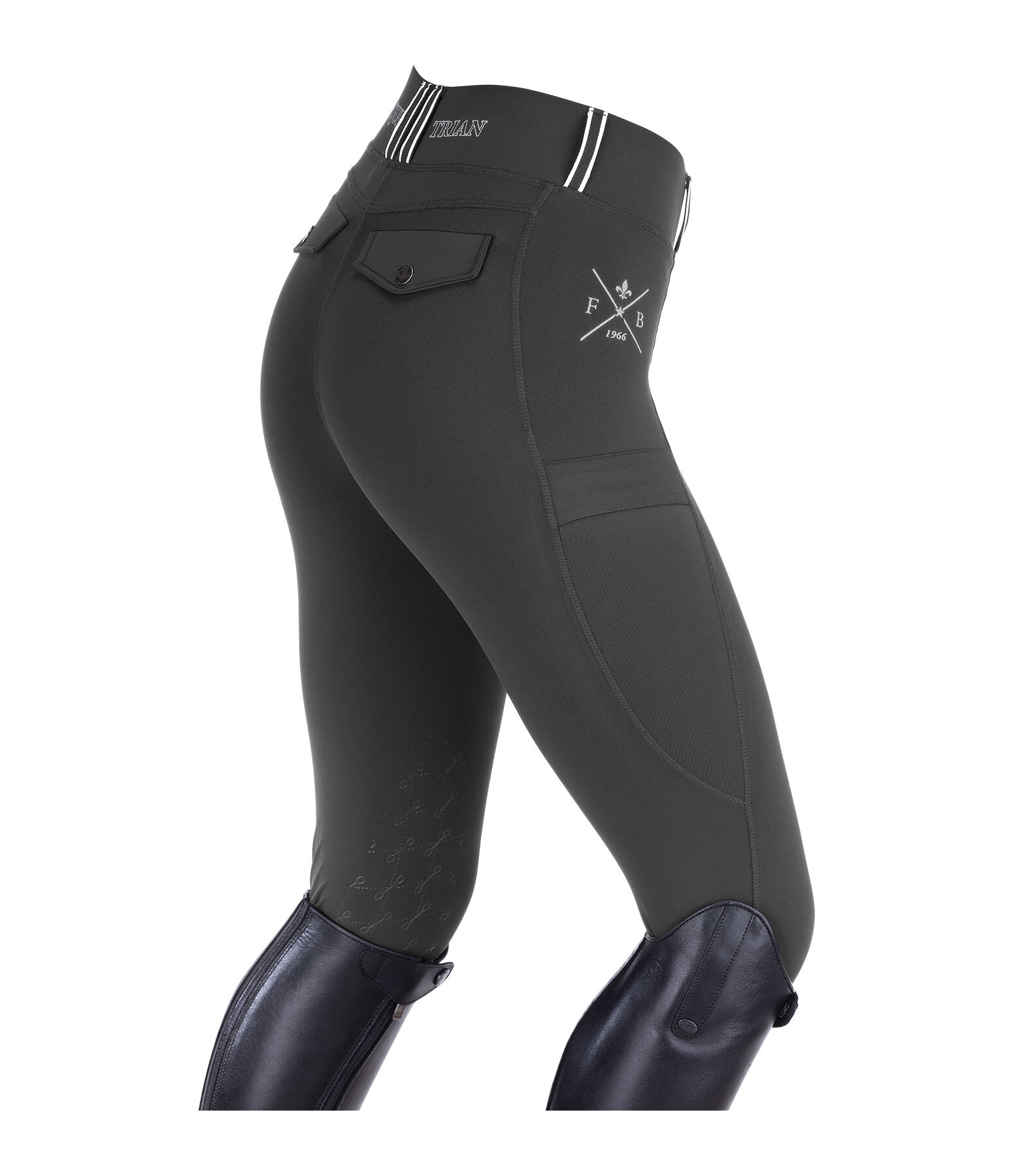 Grip-Reitleggings Kniebesatz Sanna