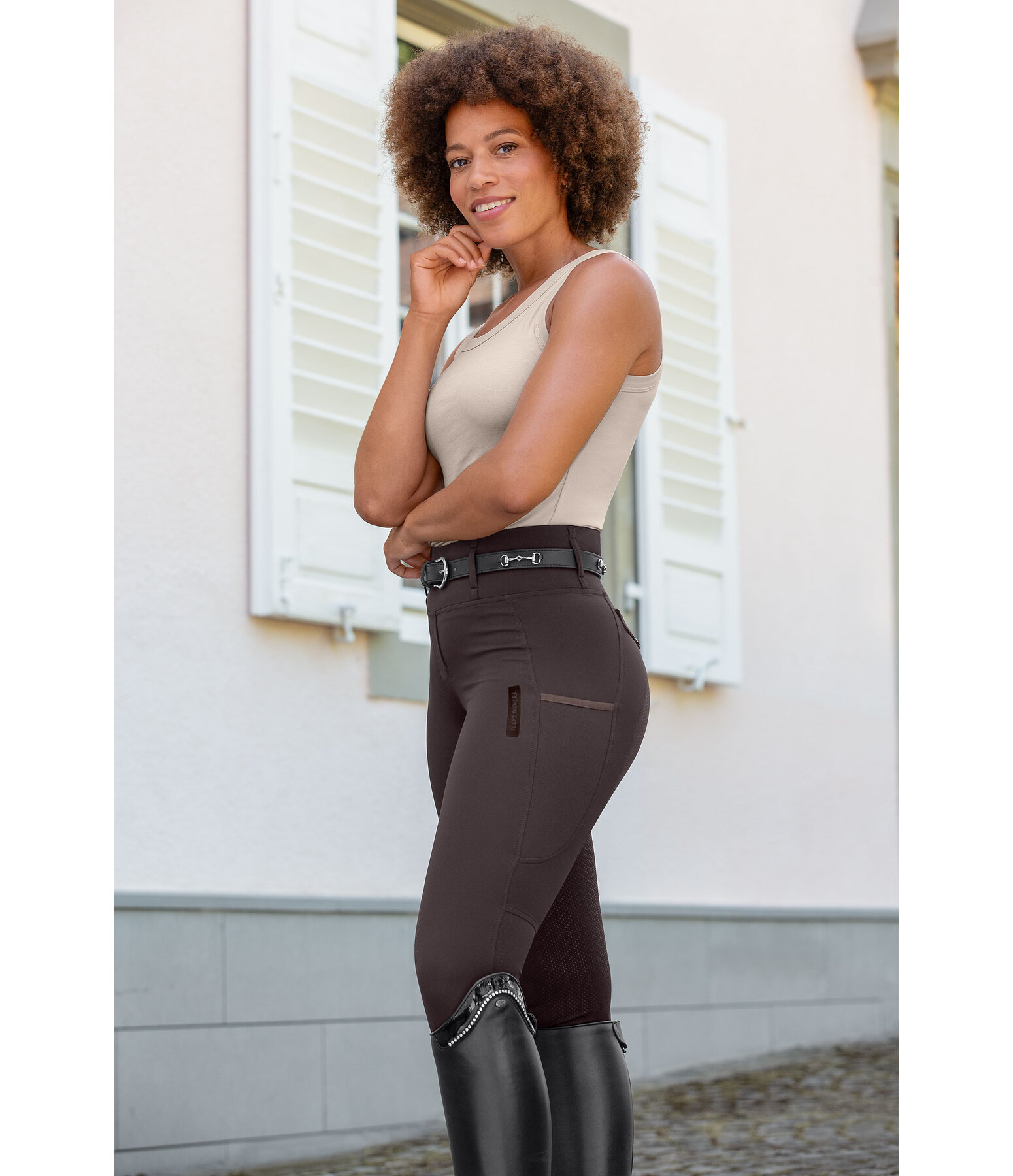 Grip-Reitleggings Mesh Marina