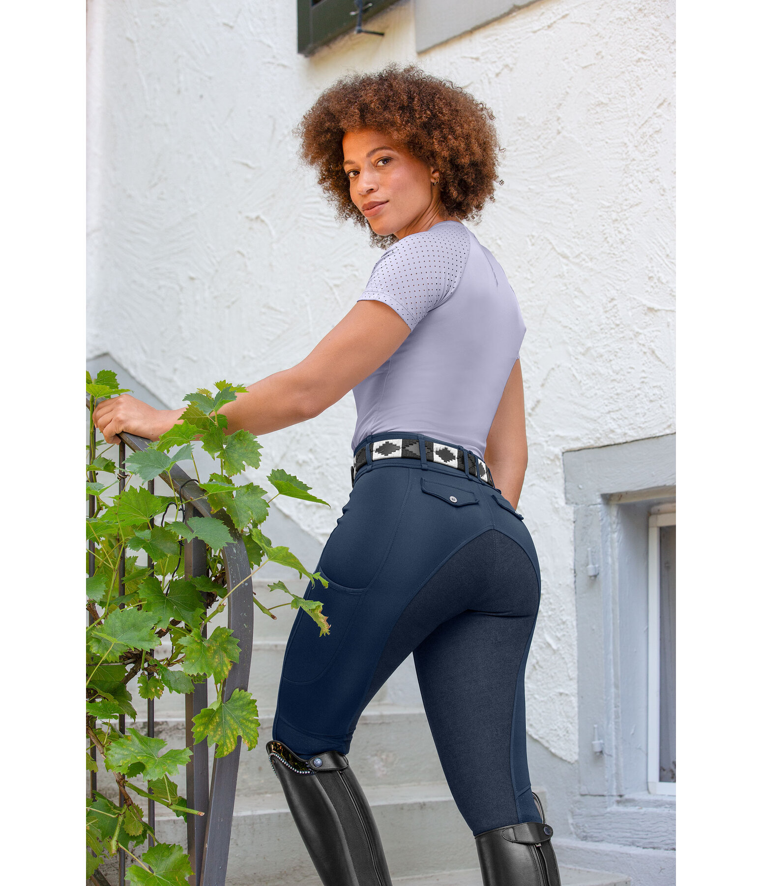 Hybrid Vollbesatzreithose Mesh Helen