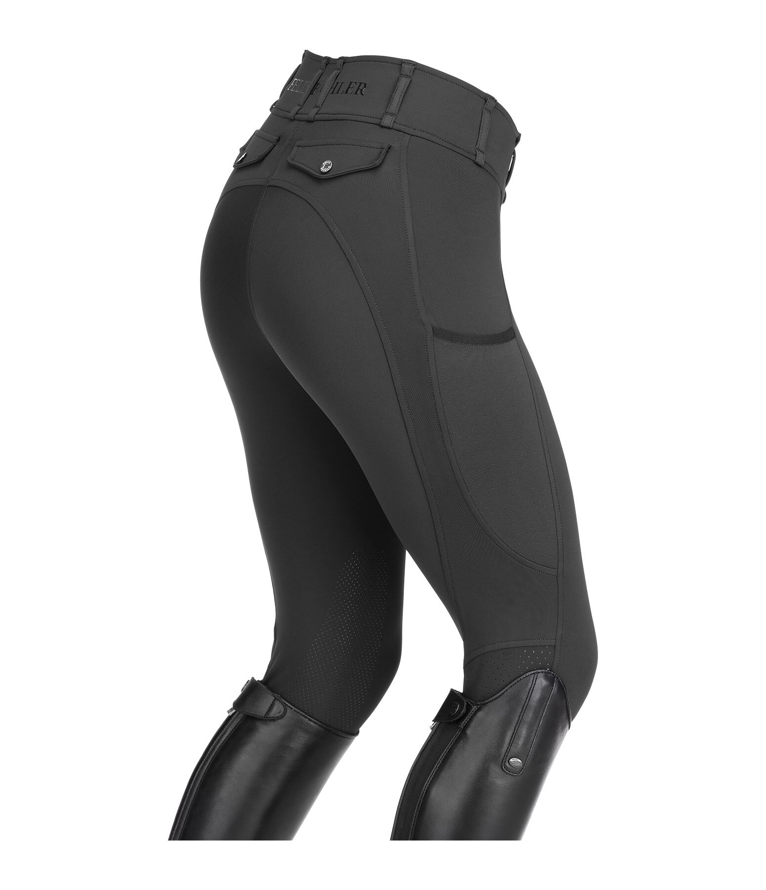 Hybrid Grip-Reithose Kniebesatz Mesh Romy