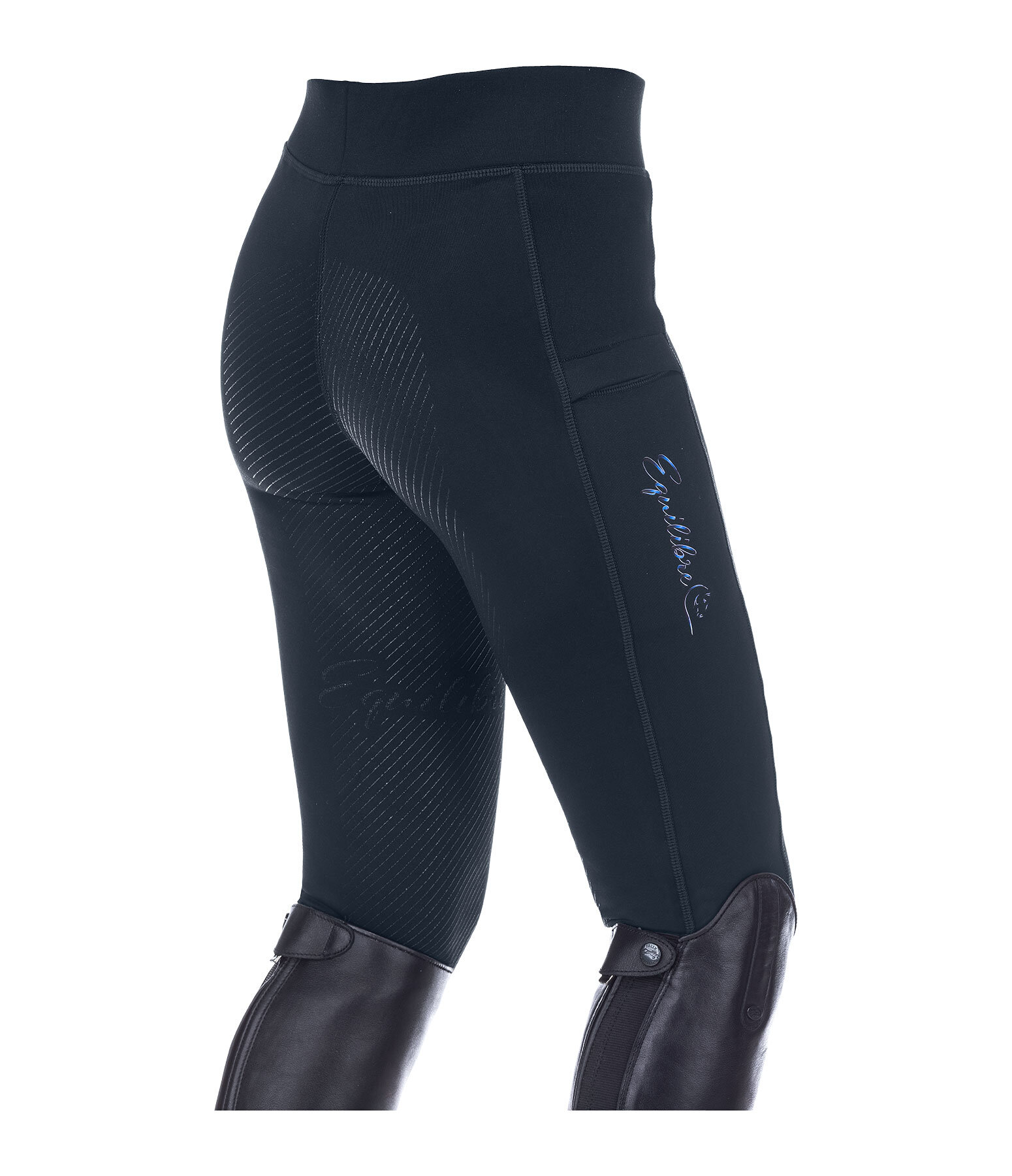 Kinder-Grip-Thermo-Vollbesatz-Reitleggings Snow