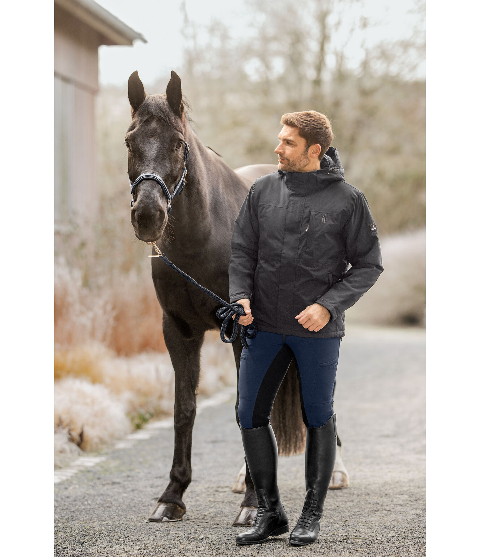 Herren Hybrid Vollbesatzreithose Lyon