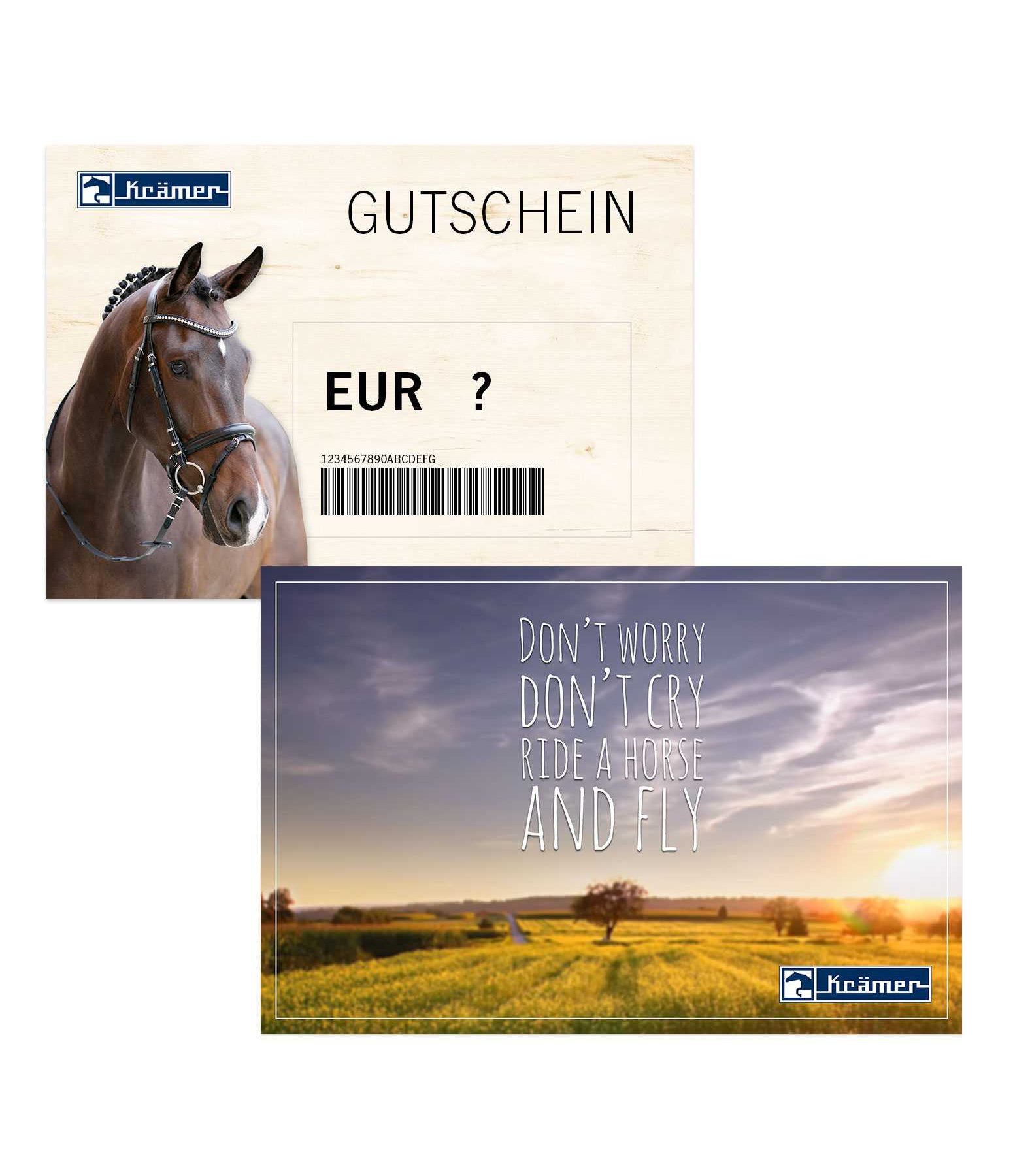 Geschenkgutschein Gutscheine mit Kuvert (per Post) Krämer Pferdesport