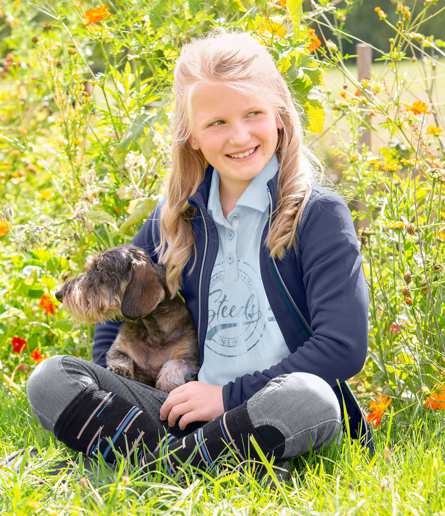Kinder-Outfit Nia in dark-denim