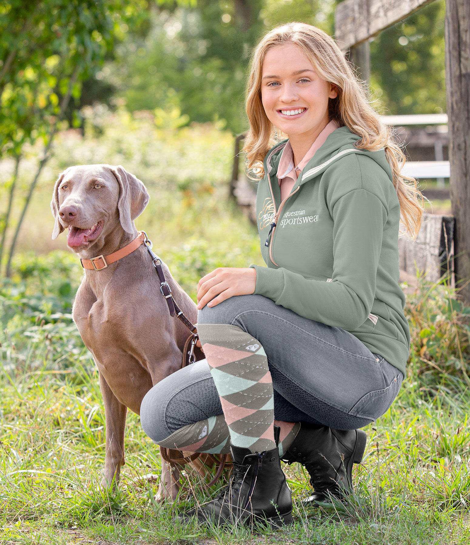 Kinder-Outfit Daiva in dusty-green