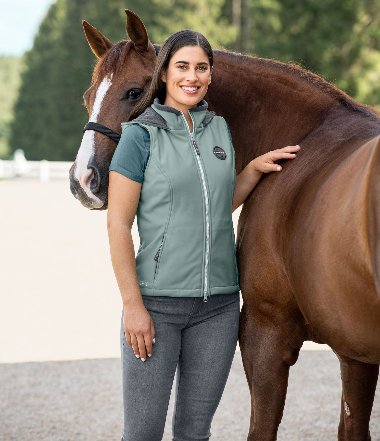Western-Outfit Livia in glacier green