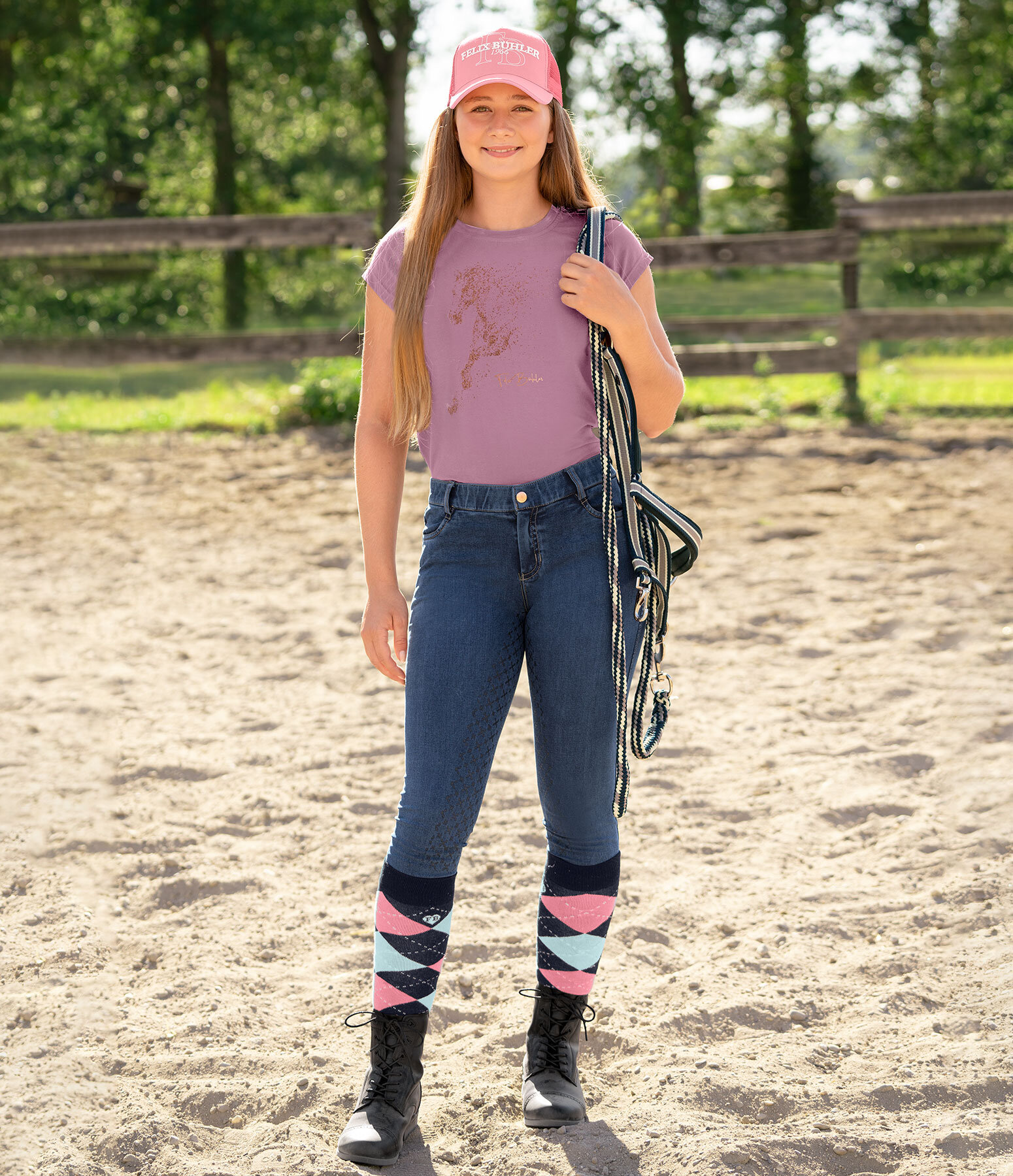 Kinder-Outfit Danna in Puder-rosa
