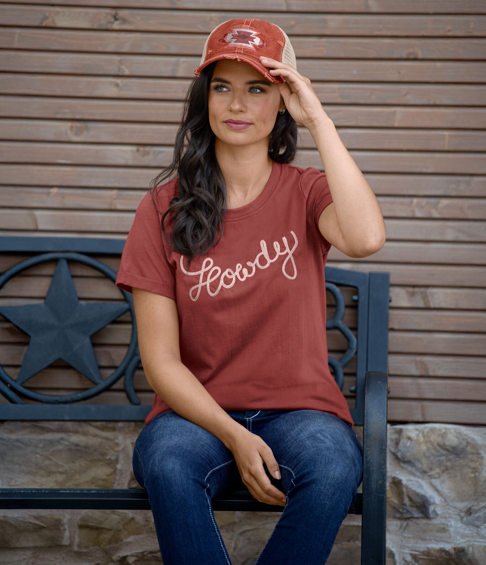 Western-Outfit Molly in kupfer