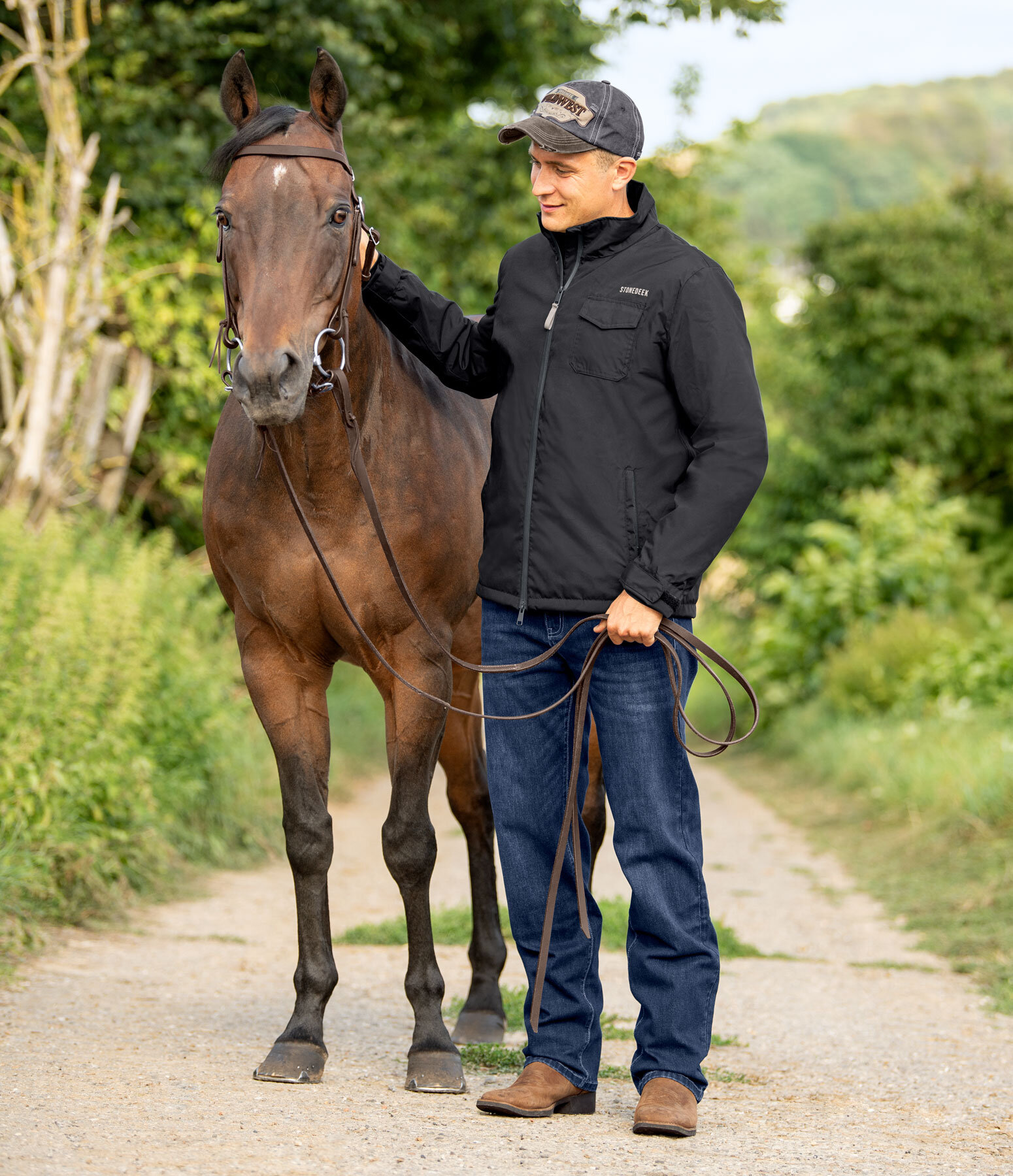 Western-Outfit Asher II in schwarz