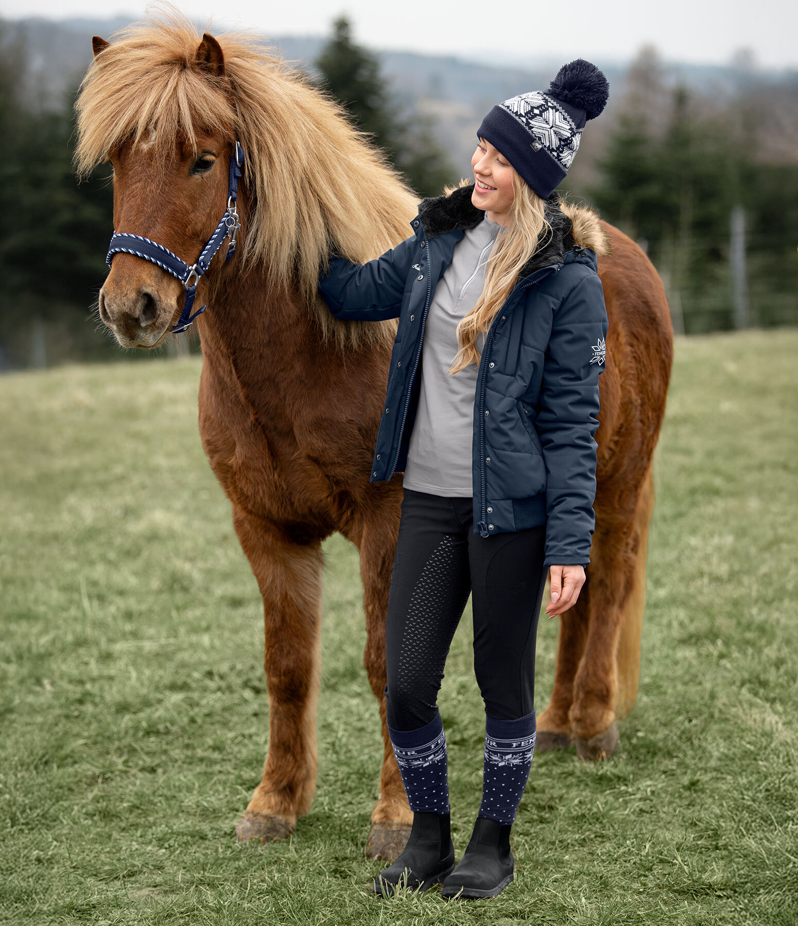 Island-Outfit Elgur in nachtblau
