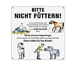 Comic-Stalltafel Bitte nicht fttern!