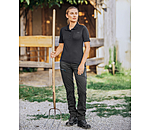 Outfit Baumwoll-Poloshirt in schwarz