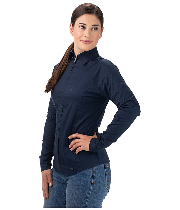 Zip Up Bluse