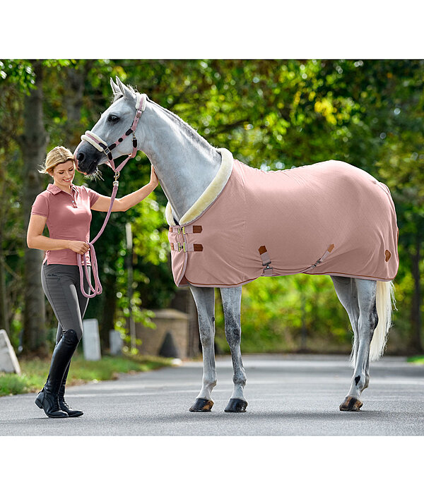 Fleece-Abschwitzdecke Timeless Elegance mit Teddyfleece-Kragen