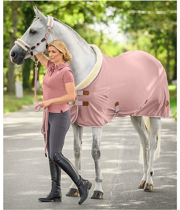 Fleece-Abschwitzdecke Timeless Elegance mit Teddyfleece-Kragen