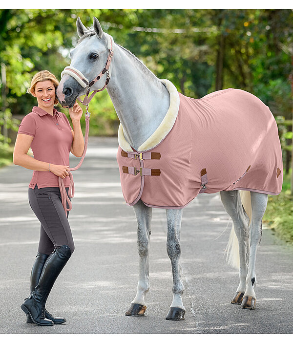 Fleece-Abschwitzdecke Timeless Elegance mit Teddyfleece-Kragen