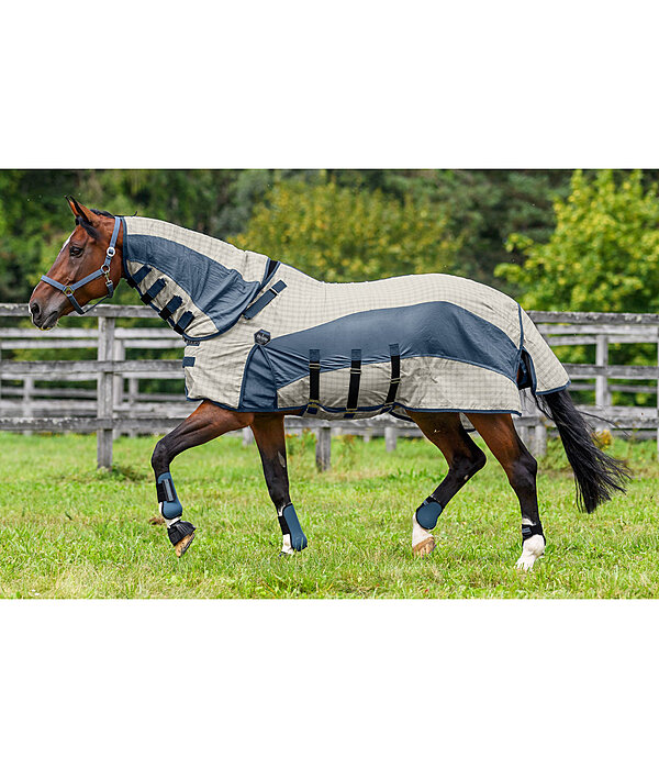 Fullneck-Baumwoll-Fliegen- und Ekzemerdecke Fynbos, UV 50 % +