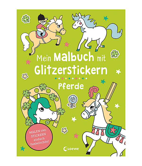 Mein Malbuch mit Glitzerstickern - Pferde