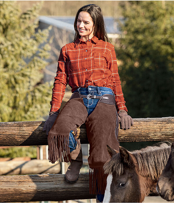Western-Outfit Chinks in braun